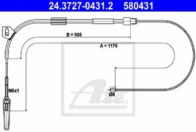 Produktbild von Ate Seilzug, Feststellbremse  24.3727-0431.2