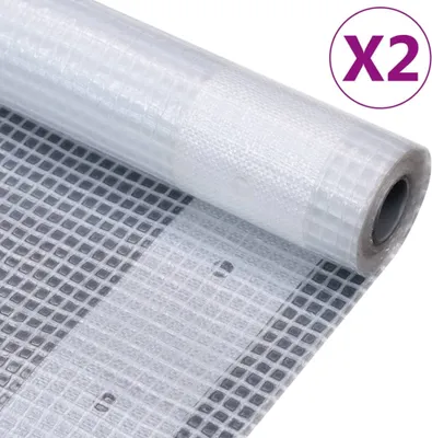 Produktbild von Gitter-Abdeckplanen 2 Stk. 260 g/m² 2x10 m Weiß