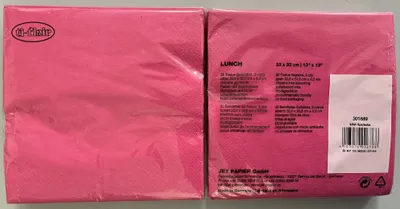 Produktbild von Uni Servietten fuchsia magenta pink 33 x 33 cm 3-lagig 20 Servietten pro Packung