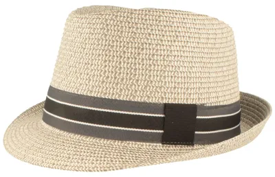 Rollbarer Trilby Strohhut mit UV-Schutz 50+ von Hut-Breiter in grau