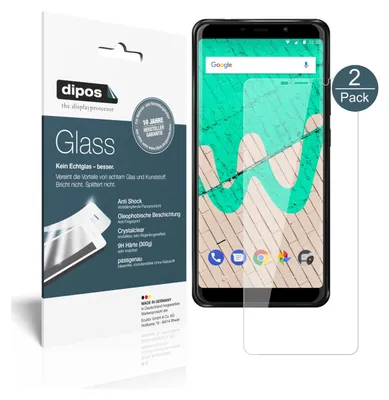 Produktbild von 2x Schutzfolie für Wiko View Max - Anti-Shock 9H Folie dipos Glass Displayfolie