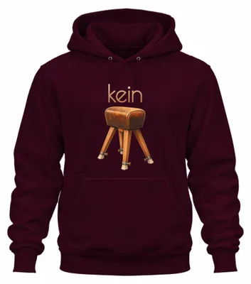 Productafbeelding van Geen zin? Grappige spreuk. Turnpaal-statement. Sarcasme. Hoodie, capuchontrui, bordeauxrood, maat M