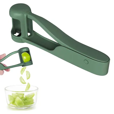 Productafbeelding van Druivensnijder - Vierkantig snijgereedschap voor fruit en groenten - Keukenaccessoire voor druiven, tomaten en aardbeien - Groen