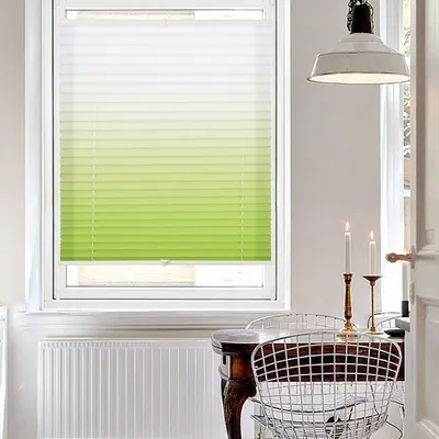 Produktbild von Plissee 85x130 Farbverlauf Grün-Weiß