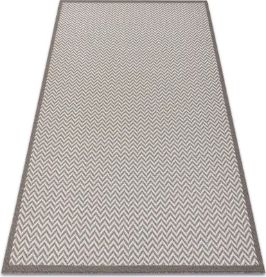 Produktbild von Teppich SISAL BORDERO 2901 flach gewebt creme / taupe beige 80x150 cm