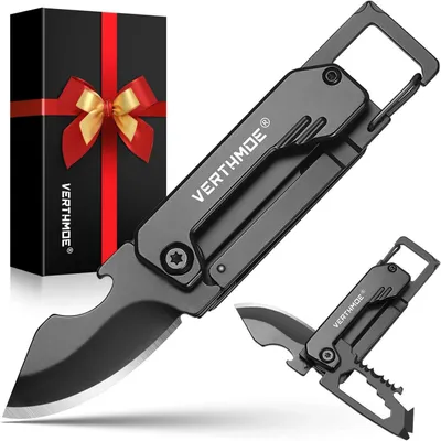 Produktbild von Multitool Schlüsselanhänger Klappmesser mit Flaschenöffner für Männer Geschenk
