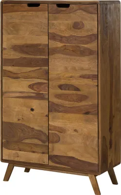 Produktbild von MASSIVMOEBEL24 Highboard Sheesham 90x40x145 natur sandgestrahlt lackiert MALMÖ 2 #208