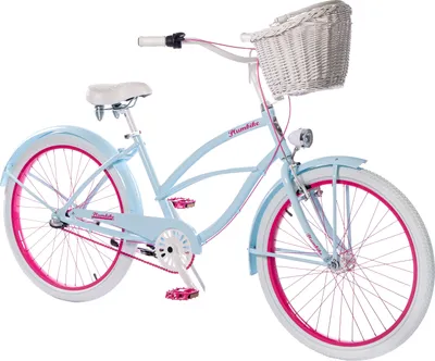 Produktbild von Plumbike La Donna Stadtfahrrad Damen 26" 3-Gang, mit Korb - Blau