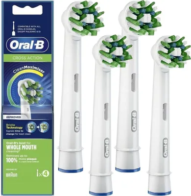 Produktbild von Oral-B CrossAction 80338435, 4 Stück(e), Weiß, CleanMaximiser, Deutschland, Oral-B, 21,8 g