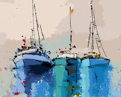 Immagine prodotto di Zuty - Dipingere con i numeri - YACHT BLU, 40x50 cm, senza cornice e senza tela tesa