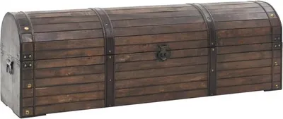 Immagine prodotto di Scatola portaoggetti Festnight, legno, stile vintage, marrone, 120 x 30 x 40 cm