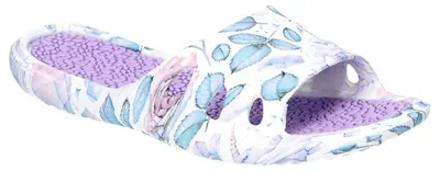 Produktbild von American Club NH134, Damen Schaumstoff Pantoletten Blumenmuster leichte Badeschuhe bequem, Lila 36