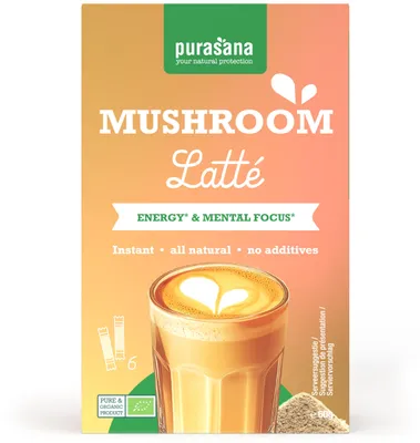 Productafbeelding van Purasana Mushroom Latté (6 x 10 gr)