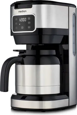 A coffee maker is shown on a white background.