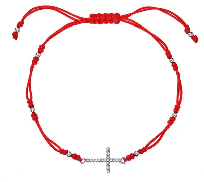 Produktbild von Rotes Kabbala-Armband mit Kreuz 13022.3 rot