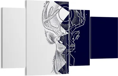 Produktbild von Bild auf Leinwand - Leinwandbild - Abstraktion modern - 120x70cm - Wand Bild - Wanddeko - Leinwanddruck - Bilder - Kunstdruck - Wanddekoration - Leinwand bilder - Wandkunst - DL120x70-4059