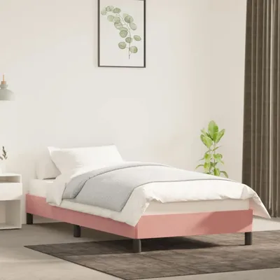 Produktbild von The Living Store Bettgestell Rosa 100x200 cm Samt