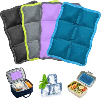 Imagen del producto de Juego de 4 acumuladores de frío reutilizables, de 200 ml, para neveras portátiles y loncheras
