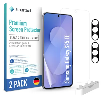 Produktbild von 2x TPU Schutzfolie Klar für Samsung Galaxy S25 FE + 2x Kameraschutz Panzerfolie