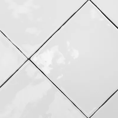 Produktbild von Fliese Creta-13 Weiß Glanz Weiß Glänzend | 13x13 cm | 0.56 m²/s