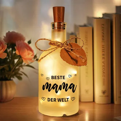 Produktbild von LED-Flaschenleuchte als Geschenk für Mama