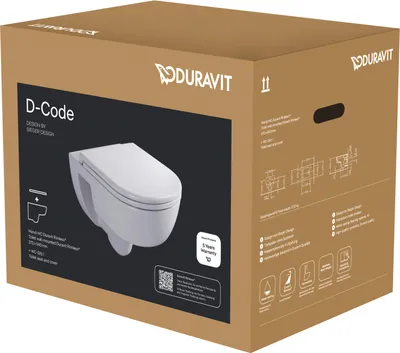 Produktbild von Duravit Wand-WC, Tiefspüler-Set D-Code o. Absenkaut., m WC-Sitz, Rimless, weiß
