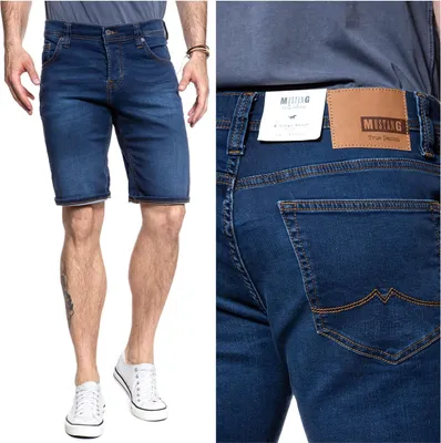 Produktbild von MUSTANG Herren, Shorts CHICAGO SHORT, Slim fit, W33, Blau, kurze, hosen,