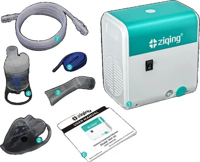 Produktbild von Medizinischer Inhalator Nebulizer, multifunktional zur Linderung von Asthma, benutzerfreundliches Design , olivgrün, EU-Stecker