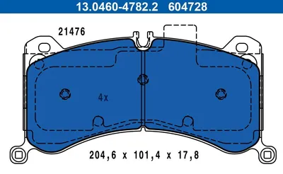 Produktbild von ATE Bremsbeläge Satz Vorne für AUDI e-tron (GEN) 13.0460-4728.2