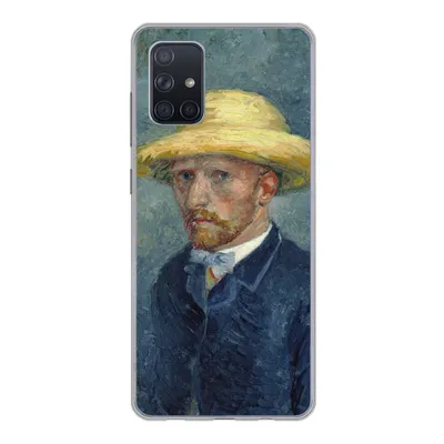 Produktbild von MuchoWow® Handyhülle Schutzhülle Hülle für Samsung Galaxy A51 Selbstbildnis mit Hut - Vincent van Gogh Silikon Softcase Handy Hülle - Schutzabdeckung
