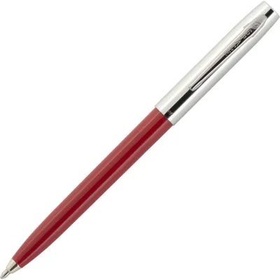 Zdjęcie produktu dla Pióro Cap-O-Matic Space Pen, z czerwonym korpusem z tworzywa sztucznego i chromowaną skuwką (#S775-R)