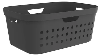 Produktbild von Rotho Wäschekorb 39L Jona - Wäschesammler groß - Wäsche Korb 56,6 x 38,5 x 23,3 cm - Wäschebox aus Kunststoff - Aufbewahrungskorb Behälter