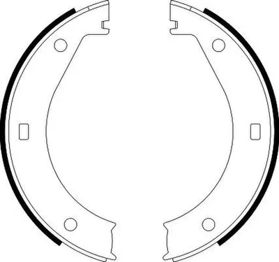 Produktbild von HELLA 8DA 355 050-311 Handbremsbeläge für BMW 3 Limousine (E36) Handbremse 180mm