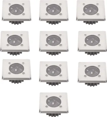 Produktbild von LED Solar-Bodeneinbauleuchte Set eckig 10er Set Bodenleuchte Solar