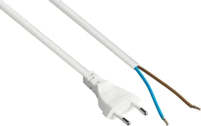 Produktbild von kabelmeister Euro-Netzkabel an open end weiß 3 m