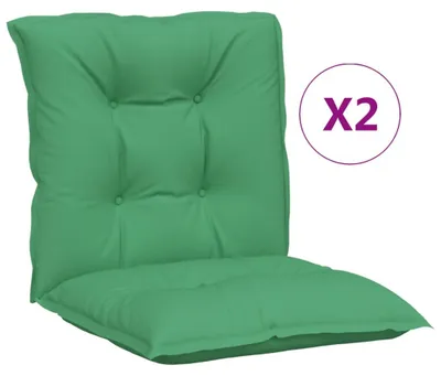 Obrázek produktu pro vidaXL Polštáře na zahradní židle pro židle s nízkým opěradlem 2 ks. Zelené 100x50x7 cm