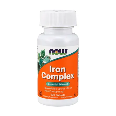 Produktbild von Now Foods Iron Complex (100 tabs) Unflavoured - Vitamine,  Mineralien & Gesundheit - Mineralien