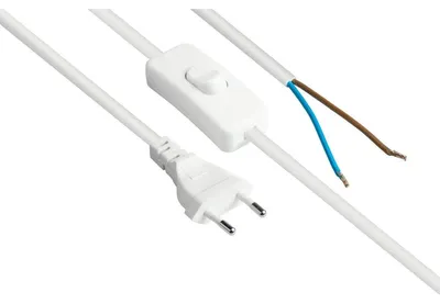 Zdjęcie produktu dla Alcasa P0386-W015, 1,5 m, Wtyczka zasilająca typu C, H03VVH2-F, 250 V, 2.5 A