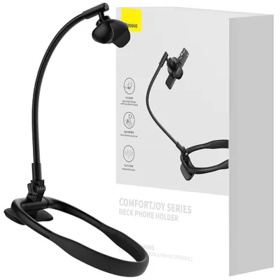 Produktbild von Baseus Comfortjoy Series Universal Nackenhalter, Telefonständer Schwarz (Lugb000001)