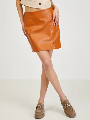 Produktbild von Orsay Oranger Damen Lederrock DP-3577270__M