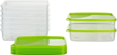 Produktbild von MiraHome Vorratsdosen Sets verschiedene Größen rechteckig grün – Vorratsdosen mit Deckel Luftdicht – Gefrierdosen für Mealprep – Austrian Quality