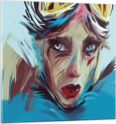 Produktbild von Bilder auf glas - Einteilig - Stück Modern Frau - 60x60cm - Glasbilder - Wandbilder - Bilder - zum Aufhängen bereit - Wanddekoration aus Glas - Glas Bilder - Wandbild auf Glas - GAC60x60-4650