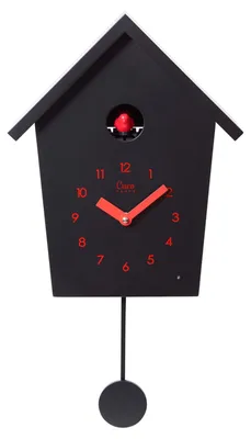 Produktbild von Cuco Clock Kuckucksuhr REIHENHAUS mit Pendeluhr Wanduhr, Moderne Schwarzwalduhr, 28,3 × 22,8 × 10,4cm, Pendeluhr mit Nachtruhefunktion, Vogelgezwitscher, Vogelstimme
