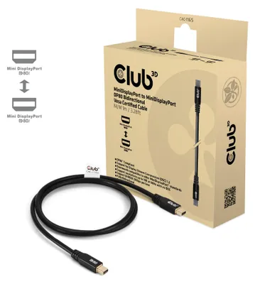Zdjęcie produktu dla CLUB3D CAC-1165, 1 m, Mini DisplayPort, Mini DisplayPort, Męska, Męska, 10240 x 4320 px