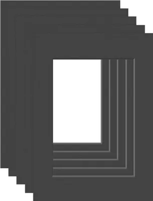 Obrázek produktu pro DEHA Design passe-partout (sada 5 ks) 29,7x42 cm (DIN A3) pro obrázky formátu 21x29,7 cm (DIN A4), černá barva
