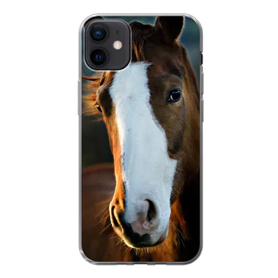 Obrázok produktu pre Kryt mobilného telefónu pre Apple iPhone 12 Mini Kôň - hlava - svetlo Silikónové mäkké puzdro