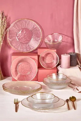 Produktbild von Hermia Concept, Ekol, Tafelservice (18 Teile), Transparent, Glas, 28 x 28 cm
