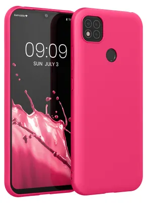 Produktbild von kwmobile Handyhülle für Xiaomi Redmi 9C Hülle - TPU Case - Kabelloses Laden - Schutzhülle Cover in Neon Pink