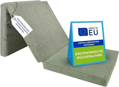 Imagen del producto de Colchón plegable de 195x80x10 cm con funda desmontable y asas para transporte