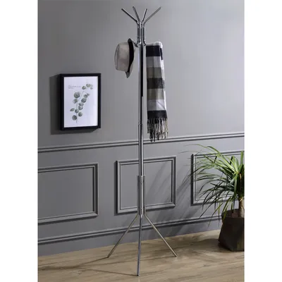 Produktbild von Kleiderständer Garderobenständer ARIST Standgarderobe Kleiderstange aus Metall mit 8 Kleiderhaken, verchromt